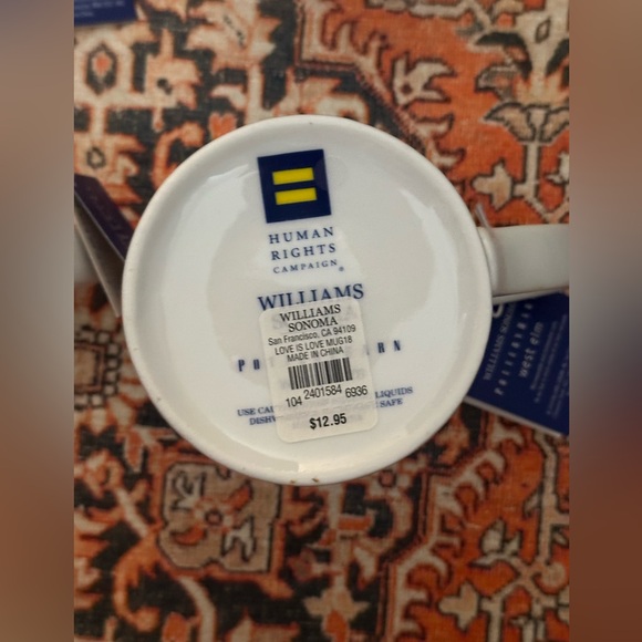 Set Of 4 Brand New W/ Original Tags ‘Love is Love’ Mugs Human Rights Campaign - Picture 8 of 16